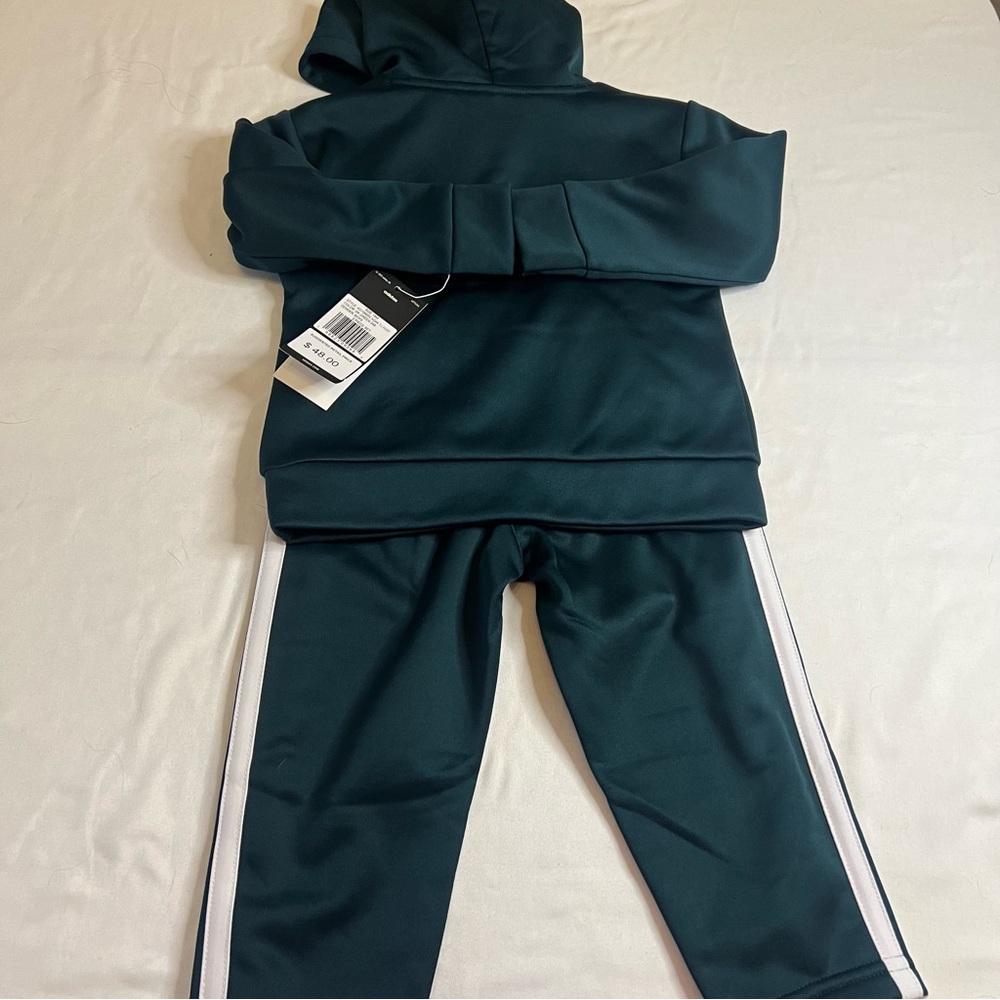 Adidas Dark Green Baby Tracksuit 18months - Picture 3 of 5